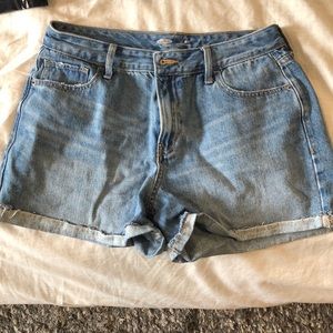 High waisted jean shorts